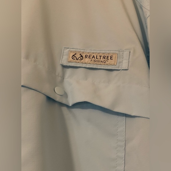 RealTree Light Blue Fishing Men Shirt, 2XL - Picture 5 of 11